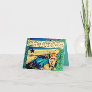 Carte Note card - Les femmes sont comme les voitures. Vo