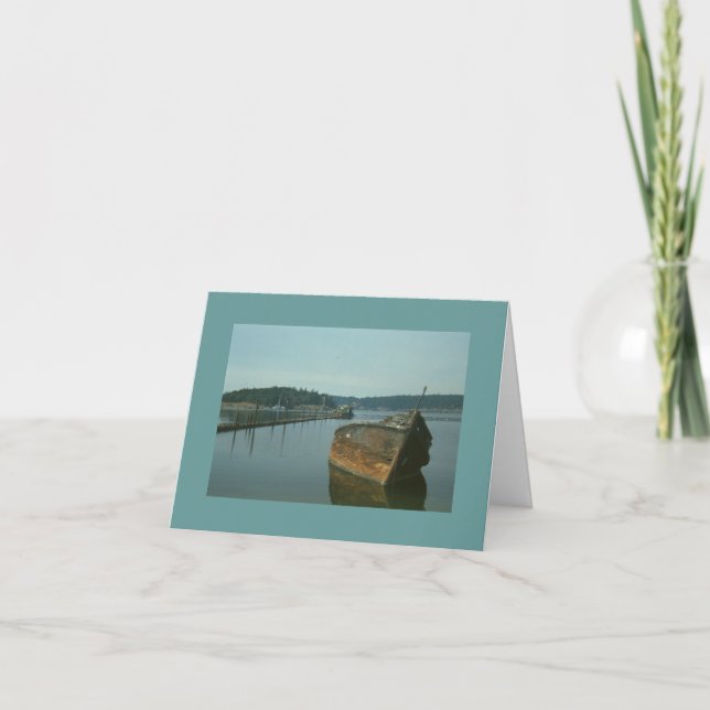 Carte - Note - coque de navire abandonnée dans la  (Devant)