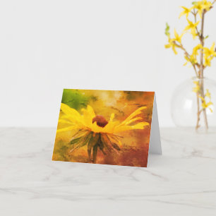 Carte Note d'art florale de Susan Soft Black Eyed