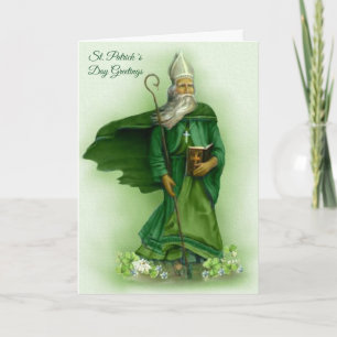 Carte Note de la Saint-Patrick Shamrocks religieux