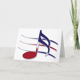 Carte Note de musique patriotique