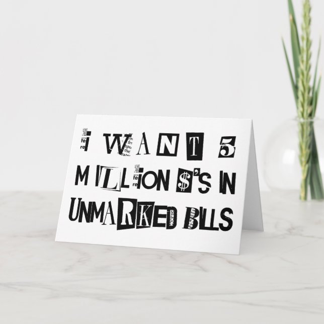 Carte Note de rançon (Devant)