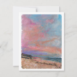 Carte Note d'eau sur la plage Sunset