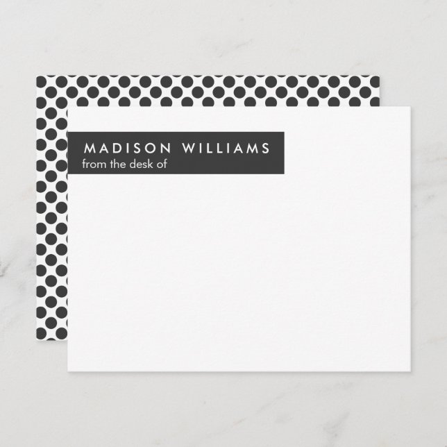 Carte Note Moderne Design et Design minimaliste Po (Devant / Derrière)