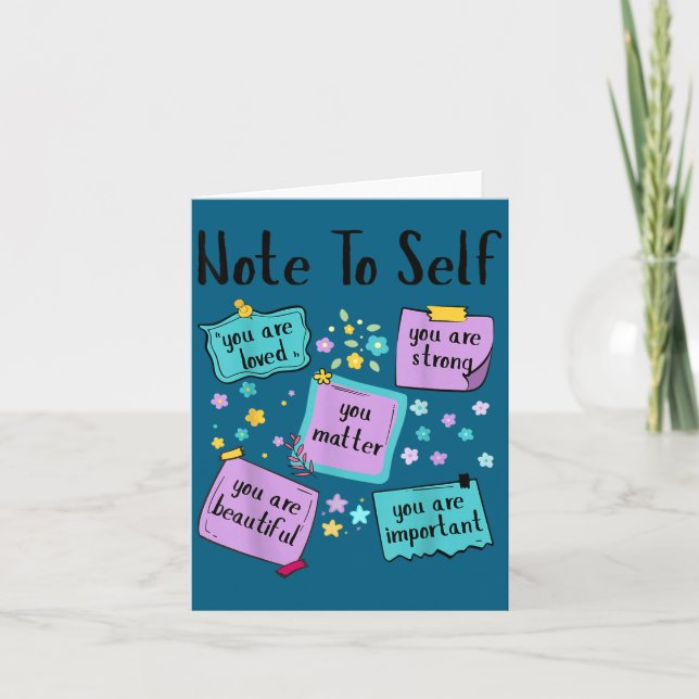 Carte Note To Self You Suicide Prevention Awareness  (Devant)
