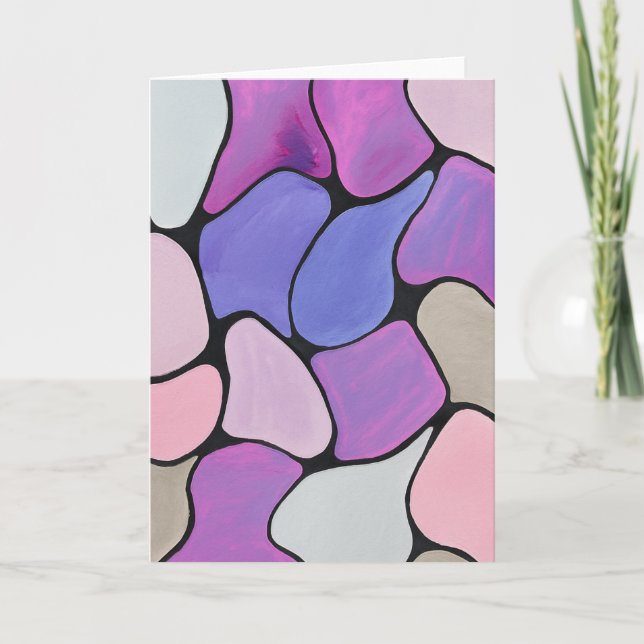 Carte Note vierge Abstraite vive (Devant)