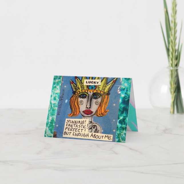 CARTE NOTECARD-STUNNING, FANTASTIQUE, PARFAIT. ASSEZ (Devant)