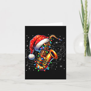Carte Notes De Musique Clé De Sol Noël Saxophone Jazz M