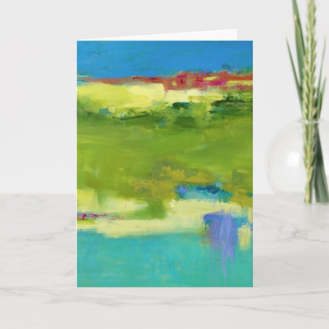 Carte Notes de terrain - Art vert Abstrait (Devant)