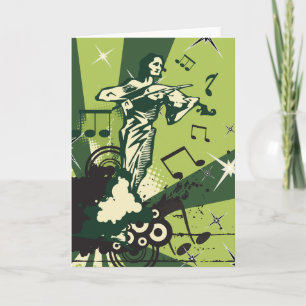 Carte Notes musicales du violon