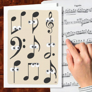 Carte Notes musicales Message de l'enseignant à l'élève
