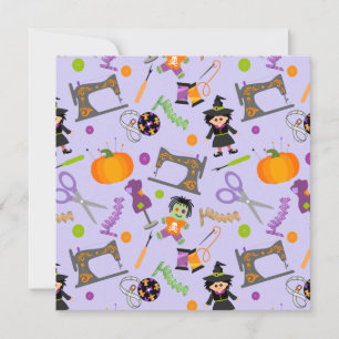 Carte Notions de couture de la marmite d'Halloween
