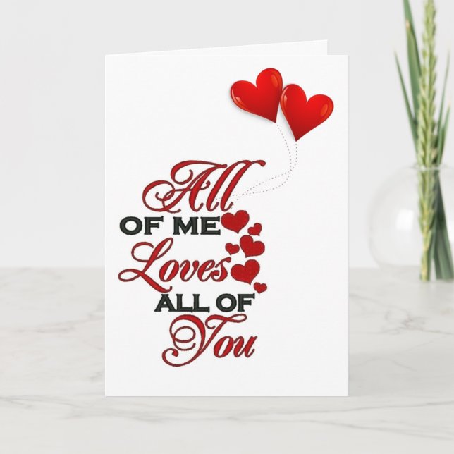 CARTE **NOTRE 1ER ANNIVERSAIRE** TOUS MOI VOUS AIME TOUS (Devant)