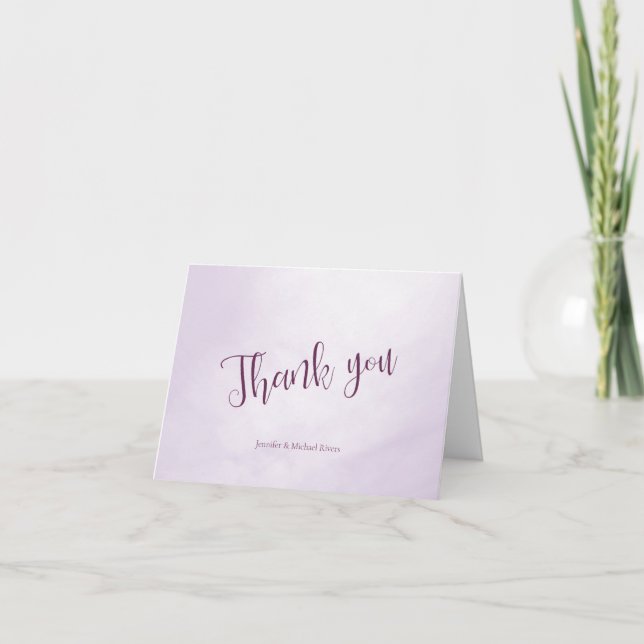 Carte Notre aventure commence calligraphie plum merci (Devant)