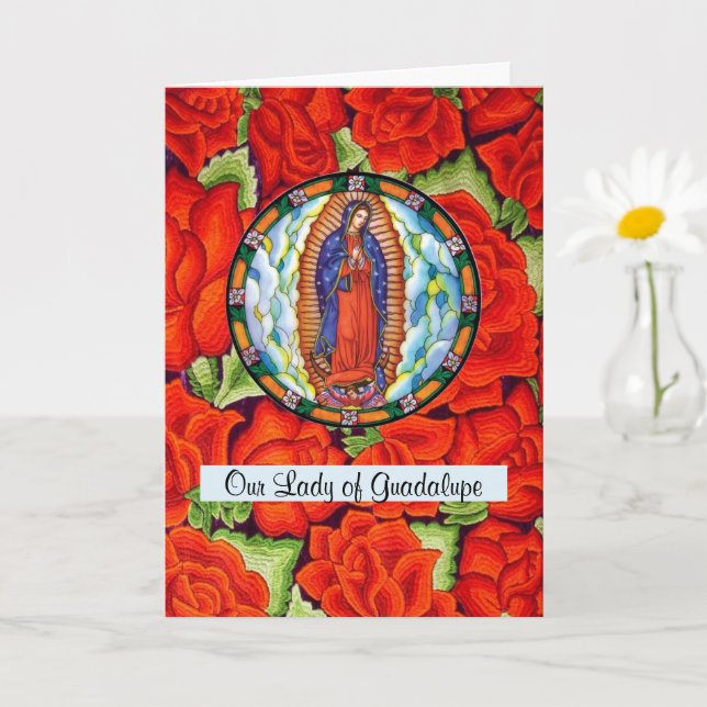 Carte Notre-Dame de Guadalupe Prière pour la guérison (Petite plante)