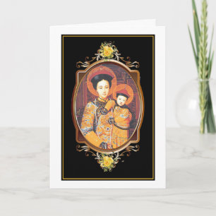 Carte Notre Dame de la Chine Jésus catholique Religieux