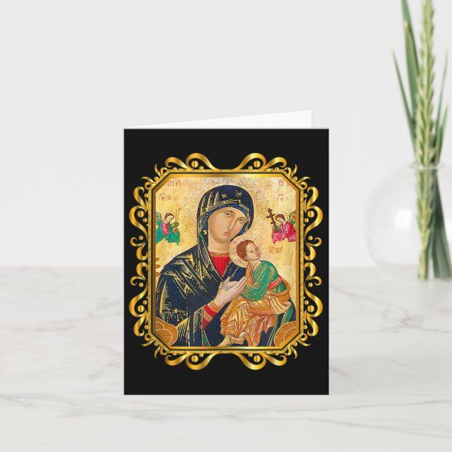 Carte Notre Dame De L'Aide Perpétuelle Béni Mère Mary Ch (Devant)