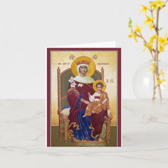 Carte Notre-Dame De Walsingham - Les Theotokos (Fleur jaune)