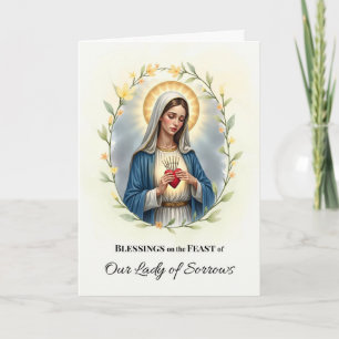 Carte Notre-Dame des Douleurs Couronne de Fête Bénédicti