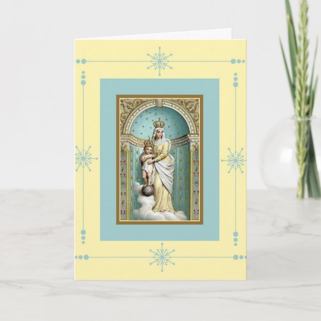 Carte Notre Dame des Victoires Jésus Bénédiction d'anniv (Devant)