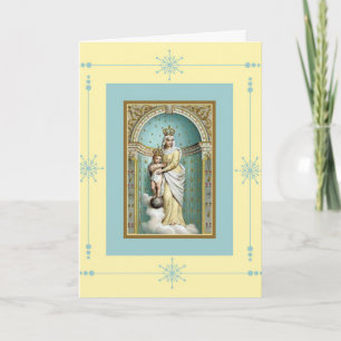 Carte Notre Dame des Victoires Jésus Bénédiction d'anniv