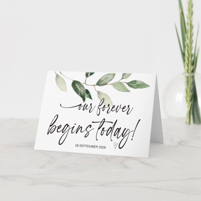 Carte Notre Forever commence aujourd'hui Mariée Mariage  (Devant)