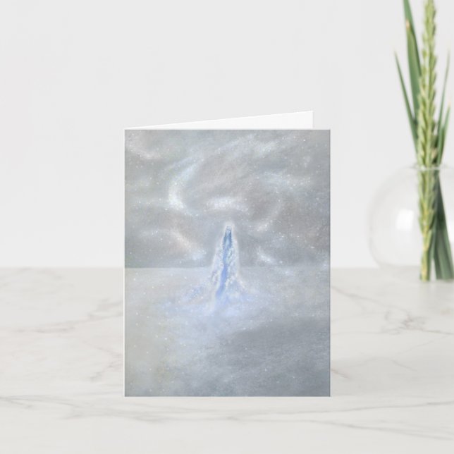 Carte Notre Madame des neige avec le poème (Devant)