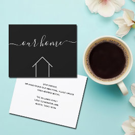 Carte Notre maison Changement d'adresse Chic Typography 