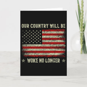 Carte Notre pays ne sera plus éveillé Trump 2025 Vint