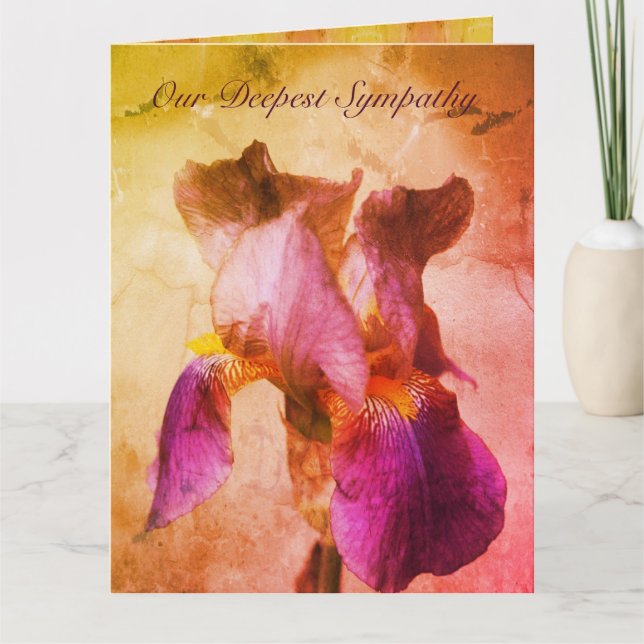 Carte Notre plus profonde sympathie Iris (Devant)