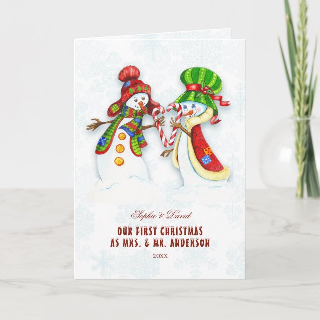 Carte Notre Premier Noël En Tant Que Monsieur. & Mme Cut (Devant)