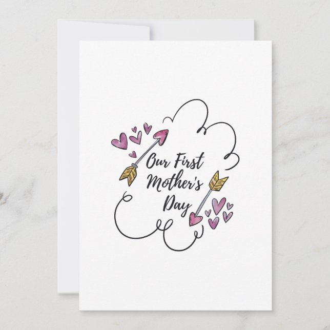 Carte Notre première fête des mères (Devant)