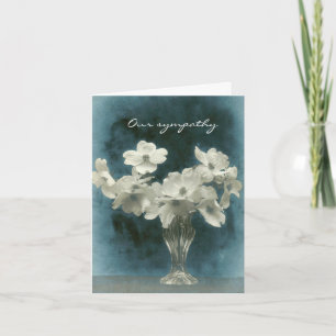 Carte Notre sympathie : Fleurs de Dogwood (photo à l'int