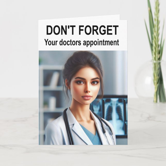 Carte N'oublie pas ton rendez-vous chez le médecin. (Devant)