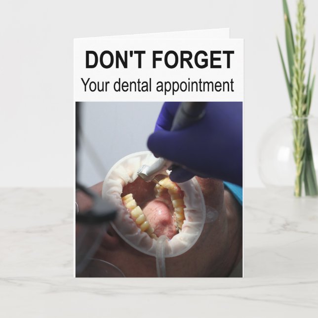 Carte N'oublie pas ton rendez-vous dentaire. (Devant)