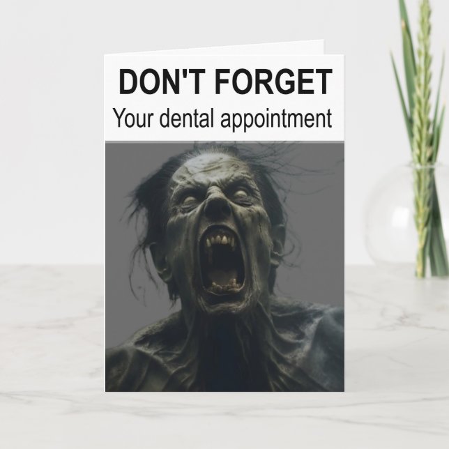 Carte N'oublie pas ton rendez-vous dentaire. (Devant)