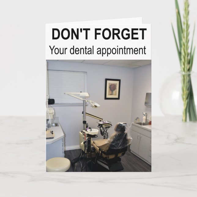 Carte N'oublie pas ton rendez-vous dentaire. (Devant)