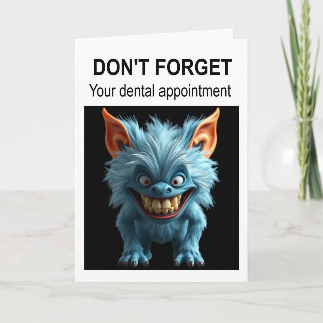 Carte N'oublie pas ton rendez-vous dentaire. (Devant)