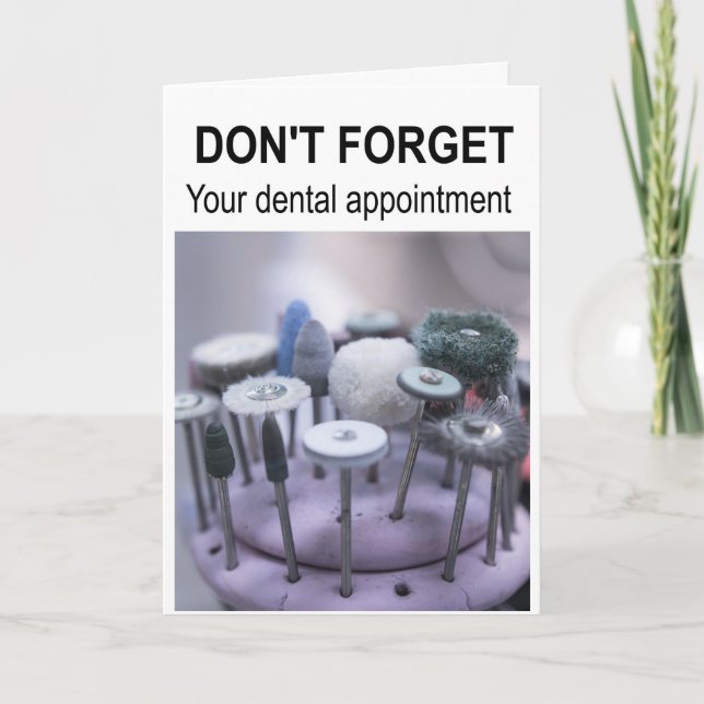 Carte N'oublie pas ton rendez-vous dentaire. (Devant)