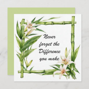 Carte N'oubliez jamais la différence que vous faites