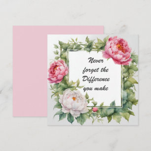 Carte N'oubliez jamais la différence que vous faites piv