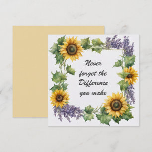 Carte N'oubliez jamais la différence que vous faites tou