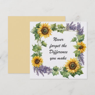 Carte N'oubliez jamais la différence que vous faites tou