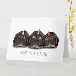 Carte N'oubliez pas de faire la fête des hippopotames - 