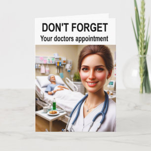 Carte N'oubliez pas votre rendez-vous chez le médecin.