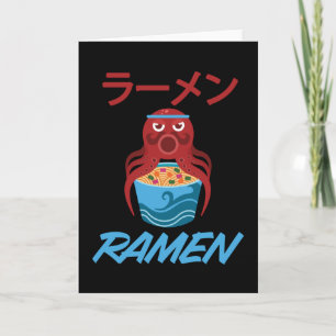 Carte Nouilles Octopus Anime Manga Fun Japon Otaku Chat