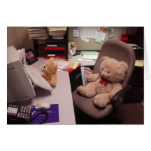 Carte Nounours de travail dur
