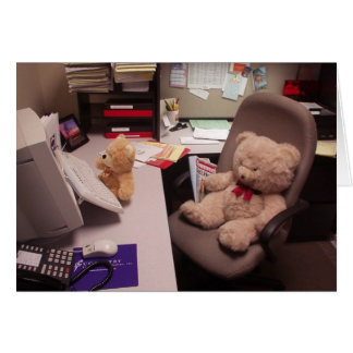 Carte Nounours de travail dur