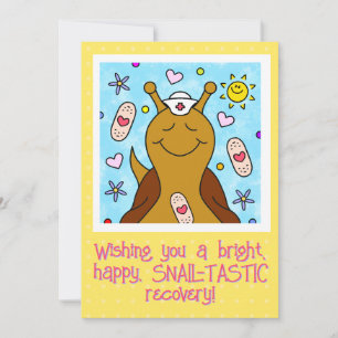 Carte Nourriture D'Escargot Mignonne Se Bien Bientôt