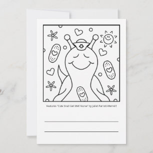 Carte Nourriture D'Escargot Mignonne Se Bien Bientôt Col